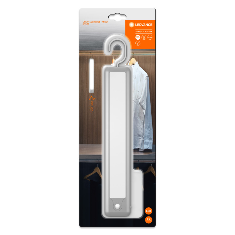 Светильник 2.35W 5V 120lm 4000K 1200mAh 270х47х15mm [4058075504363] LEDVANCE LINEARLED MOBILE HANGER