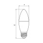 Лампа светодиодная 10W 220V 1000lm 4000K E14 37x108mm свеча [4262380665040] EUROLAMP LED-CL-10144(P)