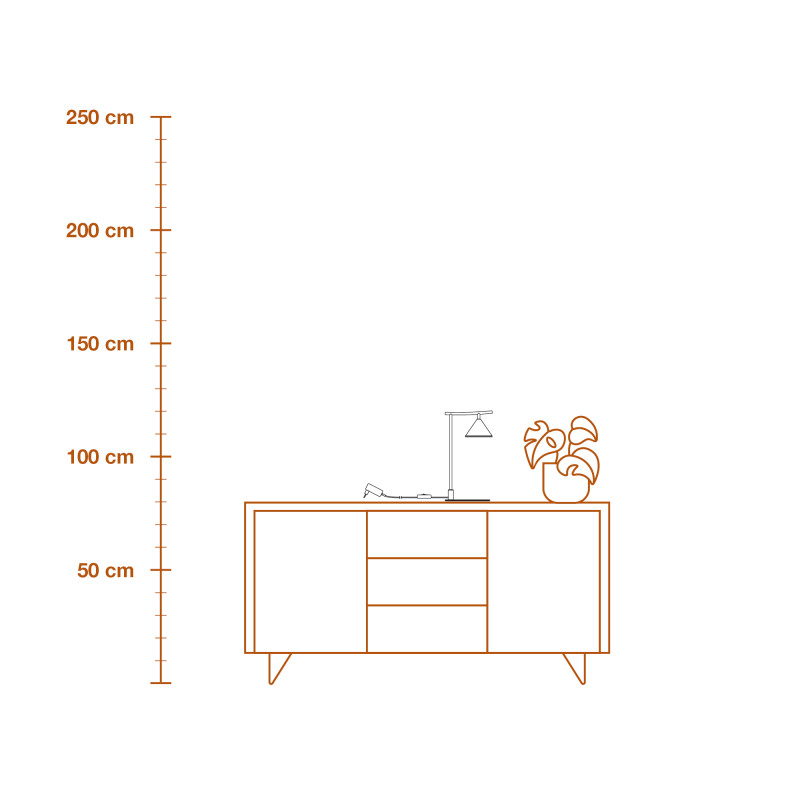 Настольная лампа 5W 230V 330lm 3000K 200x210x405mm [4099854454585] Osram DECOR FUJI TABLE