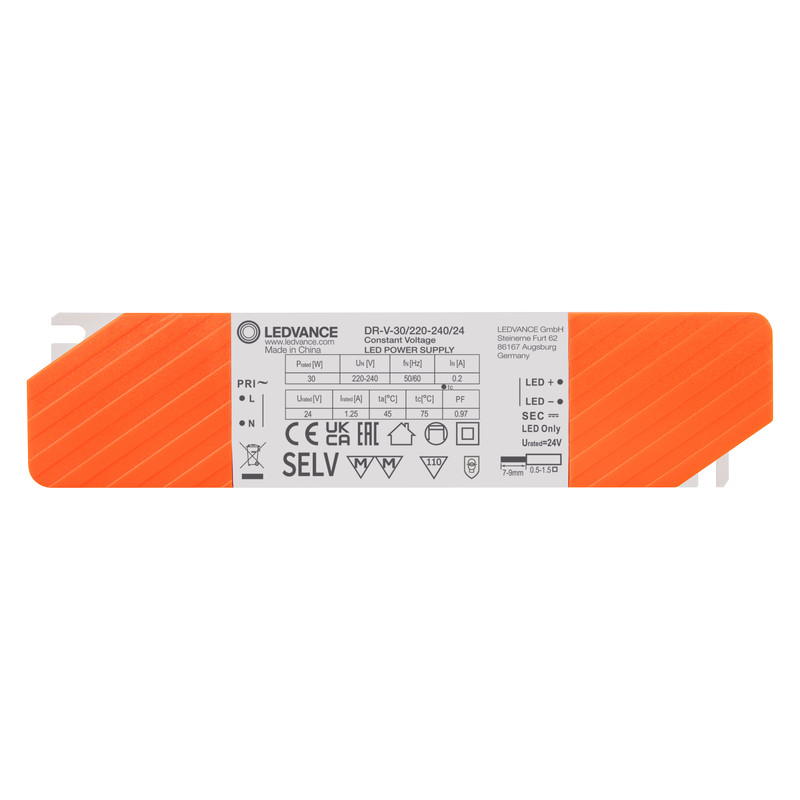 LED драйвер 20x1 30W 220-240V выходная 24V IP20 [4058075835856] Ledvance DR-V