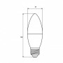 Лампа светодиодная 6W 220V 520lm 4000K E27 37х102mm свеча [4260484998613] LED-CL-06274(P) EUROLAMP