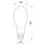 Лампа ртутно-вольфрамовая 750W 220V 22500lm 4200K Е40 340x150mm [l0470005] E.NEXT e.lamp.hwl.e40.750