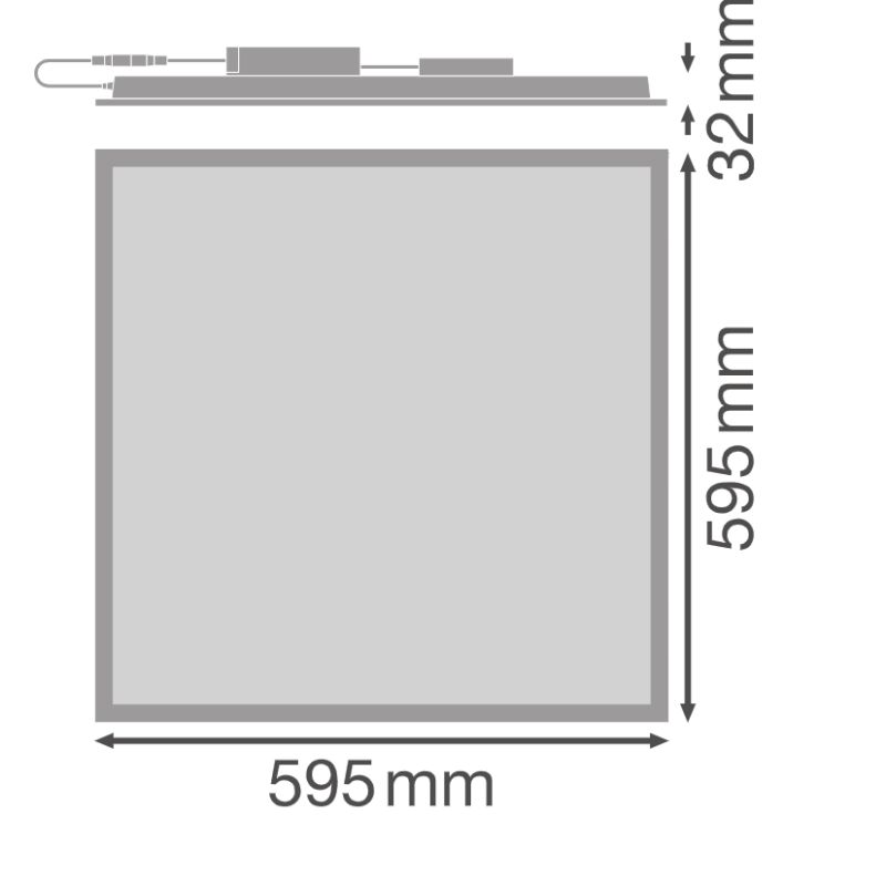 Світлодіодна панель 33W 4320lm 3000K 595x595x32mm IP40 [4099854015090] Ledvance PL CMFT P