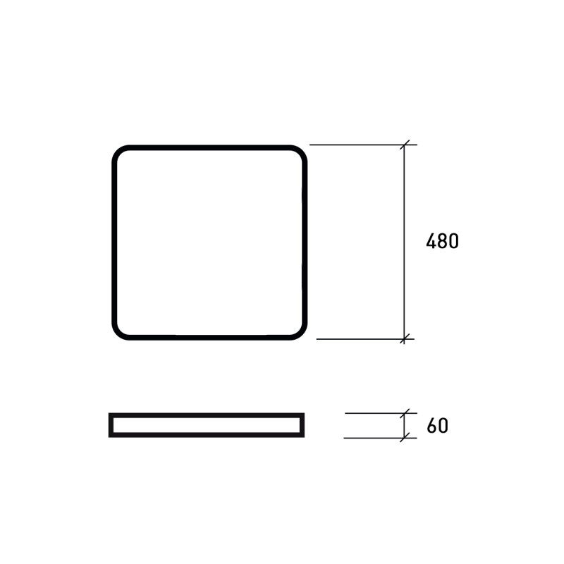 LED Світильник накладний 115W 230V 7850lm 3000-6500K 480x480x60mm DIM [4262380665538] LED-ALS-115W-T36 EUROLAMP
