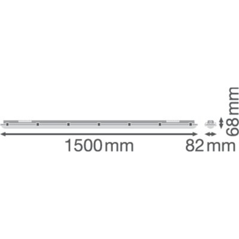 Світильник LED лінійний 58W 220V 8000lm 6500K DIM 1500x82x68mm IP65 [4058075541863] Ledvance DP DALI 1500