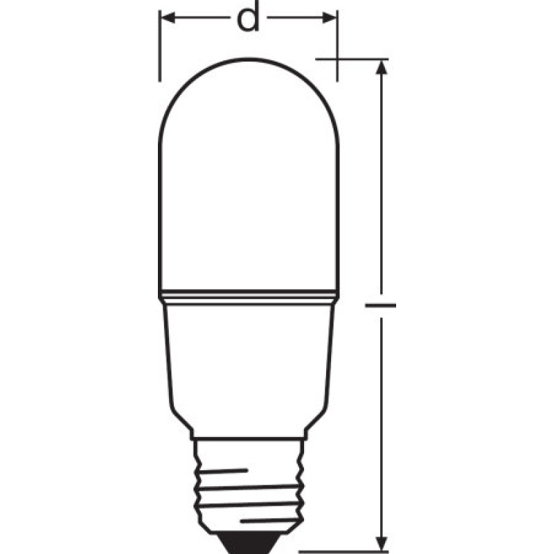 Лампа светодиодная 8W 116mm 220V 806lm 2700K E27 116х36mm прямая [4058075059153] LED STAR STICK OSRAM