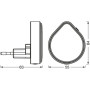 Ночник 0.50W 220V 15lm 3000K 55x64x63mm [4058075759343] Ledvance LUNETTA RAINDROP DIM с датчиком освещенности