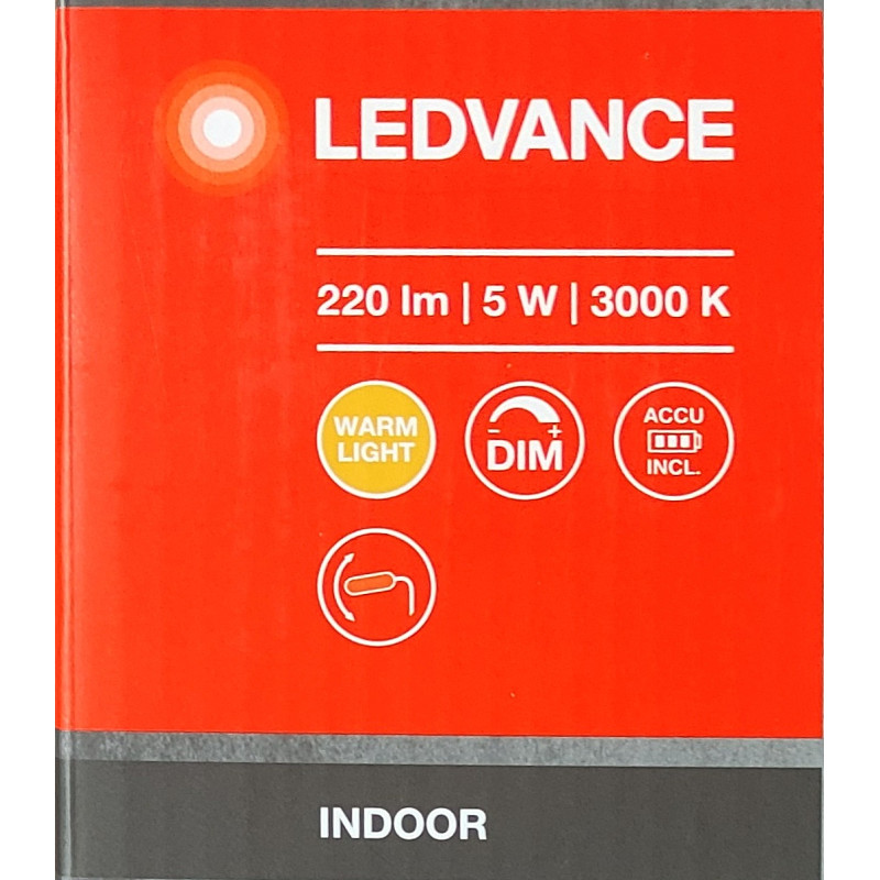 Настольная лампа 5W 5V 220lm 3000K DIM [4058075472754] Ledvance PANAN DISC SINGL