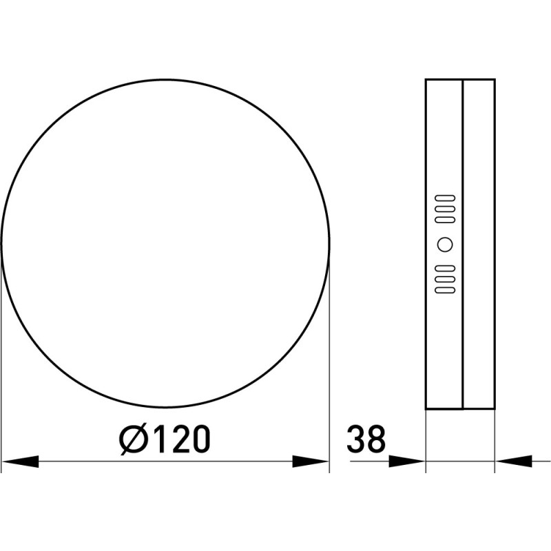 Накладной LED светильник 18W 220V 1620lm 4500K ⌀120x38mm IP40 белый [l0861005] E.NEXT e.LED.stand.MP.Round.S.18.4500