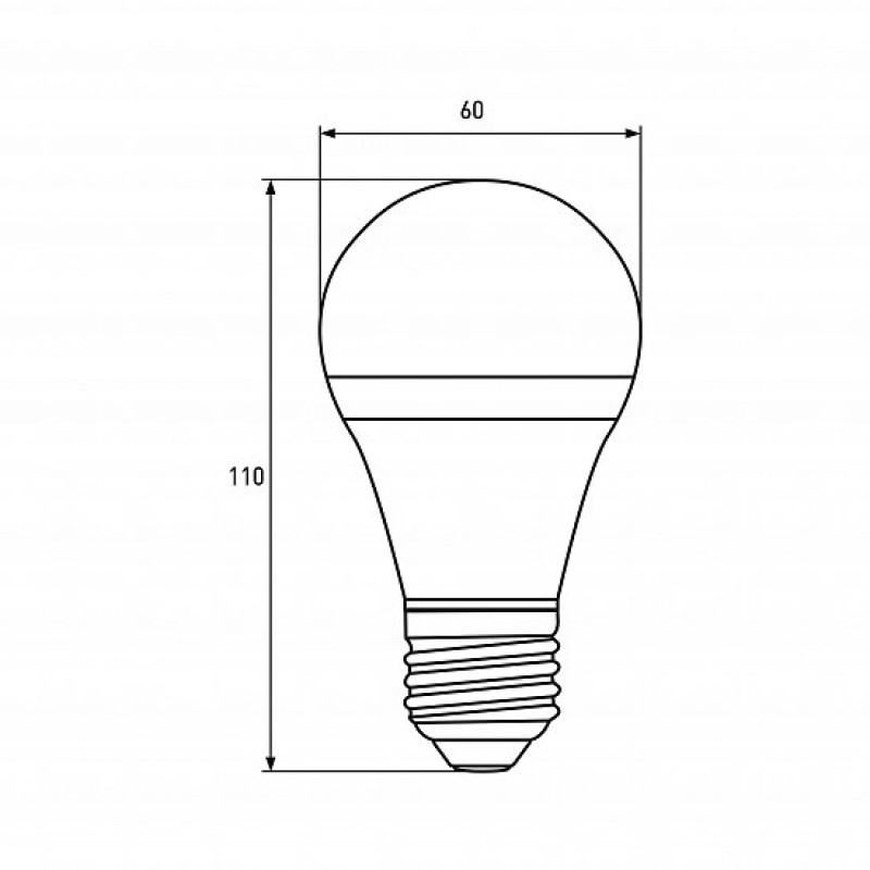 Лампа світлодіодна 10W 220V 830lm 4000K Е27 60x110mm груша [4260410489604] LED-A60-10274(EE) EUROLAMP