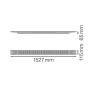 Cветильник LED линейный 105W 220V 16800lm 4000K 1527x65x115mm IP23 подвесной [4058075676268] Ledvance LB FLEX 1500 P