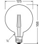 Лампа светодиодная винтажная 4.5W 220V 470lm 2500K E27 125x168mm филаментная [4058075092037] OSRAM Vintage1906