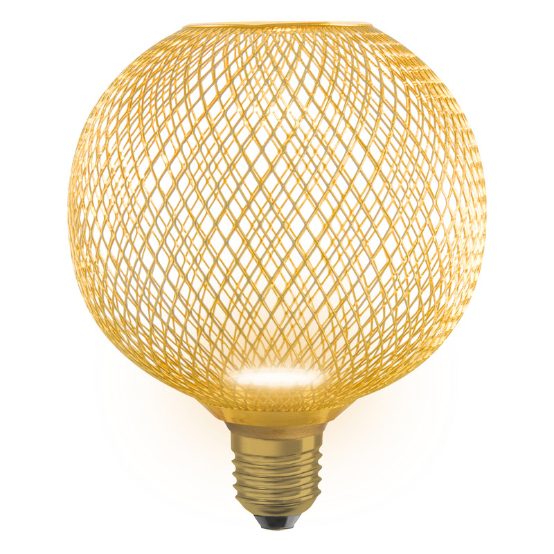 Лампа светодиодная 3.5W 220V 300lm 2700K E27 125x150mm плоская [4058075840089] OSRAM LED FLAT G125 GOLD