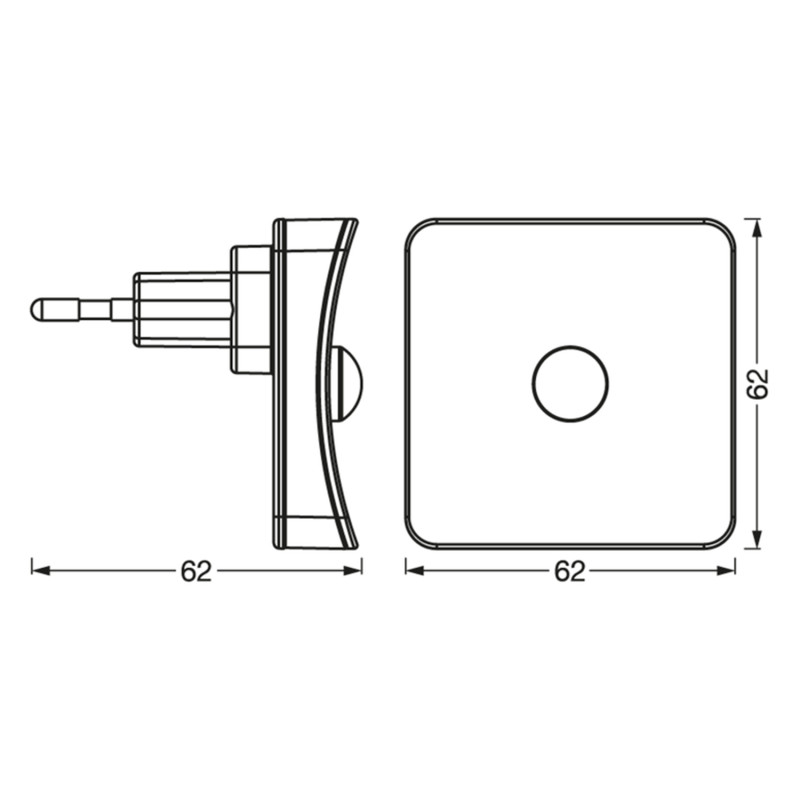 Ночник 0.30W RGB 230V 62x62x62mm [4099854530692] Osram LUNETTA SQUARE с сенсором движения и света