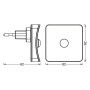 Ночник 0.30W RGB 230V 62x62x62mm [4099854530692] Osram LUNETTA SQUARE с сенсором движения и света