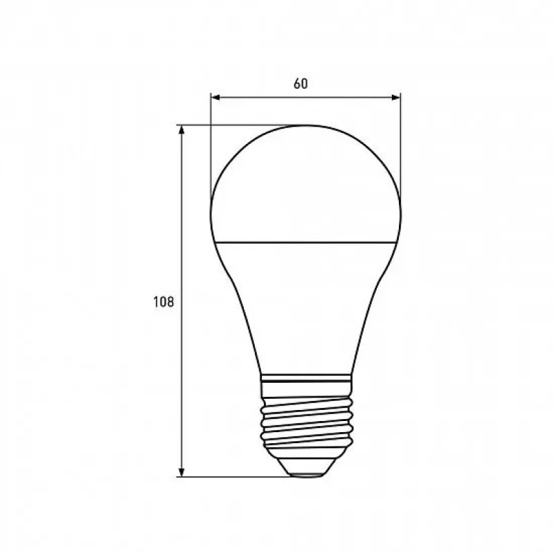 Лампа світлодіодна 12W 220V 1120lm 3000K E27 60x120mm груша [4260484998545] LED-A60-12272(A) EUROLAMP