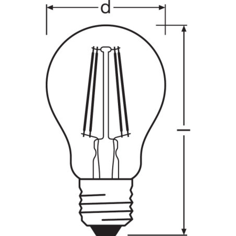 Лампа светодиодная 7W 220V 806lm 4000K E27 60х112mm груша [4058075288645] led Value classic A OSRAM