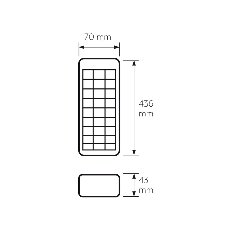 Светильник 12W 220V 960lm 6500K 436х70х43mm [4260642639945] EUROLAMP EM-60SMD/12W