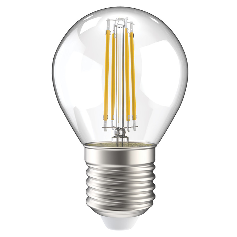 Лампа светодиодная филаментная 5W 220V 600lm 3000К E27 79x45mm шар [LLF-G45-5-230-30-E27-CL] 360° УЕК