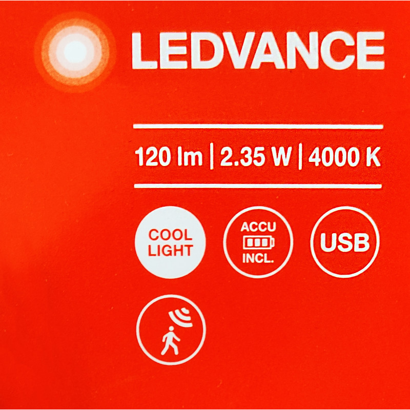 Светильник 2.35W 5V 120lm 4000K 1200mAh 270х47х15mm [4058075504363] LEDVANCE LINEARLED MOBILE HANGER