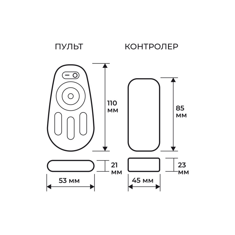 Контроллер RGB для светодиодной ленты 144W(12V) 288W(24V) 4A/канал [4262380661288] CNTR/RGB(12-24V) EUROLAMP