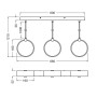 LED Світильник підвісний 20W 230V 2400lm 3000K 660x52x1210mm [4099854459023] Osram DECOR CIRCLE 3XPEND LN