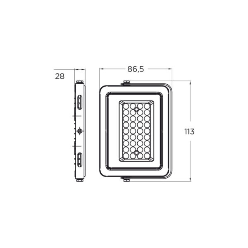 Прожектор LED 30W 230V 2550 6500K IP65 113x28x86,5mm [4262380663374] LED-FL-30(B) EUROLAMP