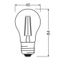 Лампа филаментная 7,5W 230V 1055lm 4000K E27 45x84mm шар [4099854569807] LED VALUE CL P75 FIL OSRAM