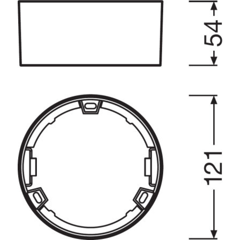 Рамка для накладного монтажа ⌀121mm круглая белый [4058075079151] Ledvance DL Slim Frame DN105