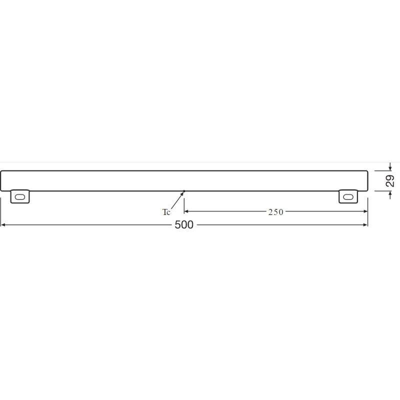 Лампа светодиодная 4.9W 500mm 220V 470lm 2700K S14s DIM 500х29mm прямая [4058075607071] OSRAM LEDinestra