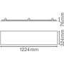 Рама монтажная для светодиодной панели pl 1200х300 recessed mount frame, Ledvance [4058075472976] Ледванс