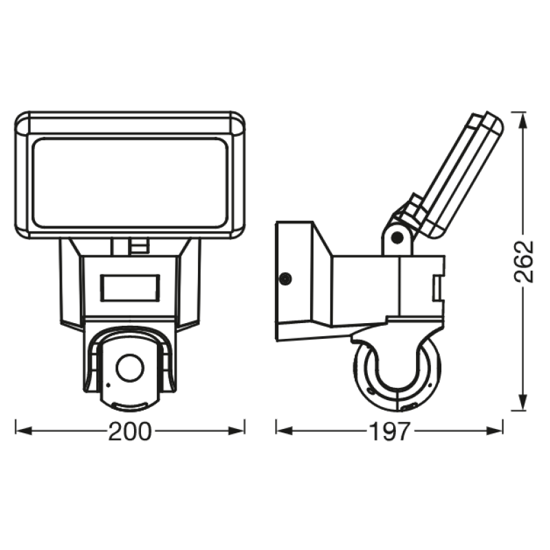 SMART світильник прожектор з камерою 23W 230V 2580lm 3000K HD WIFI 200х262х197mm [4099854474897] Osram FLOOD