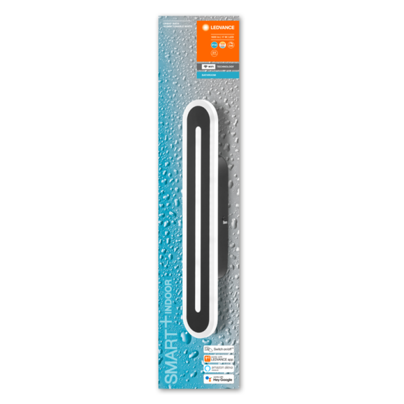SMART светильник 17W 220V 1600lm 3000-6500K TW WIFI 400х50х70mm [4058075574311] Ledvance ORBIS WALL BATH DIM
