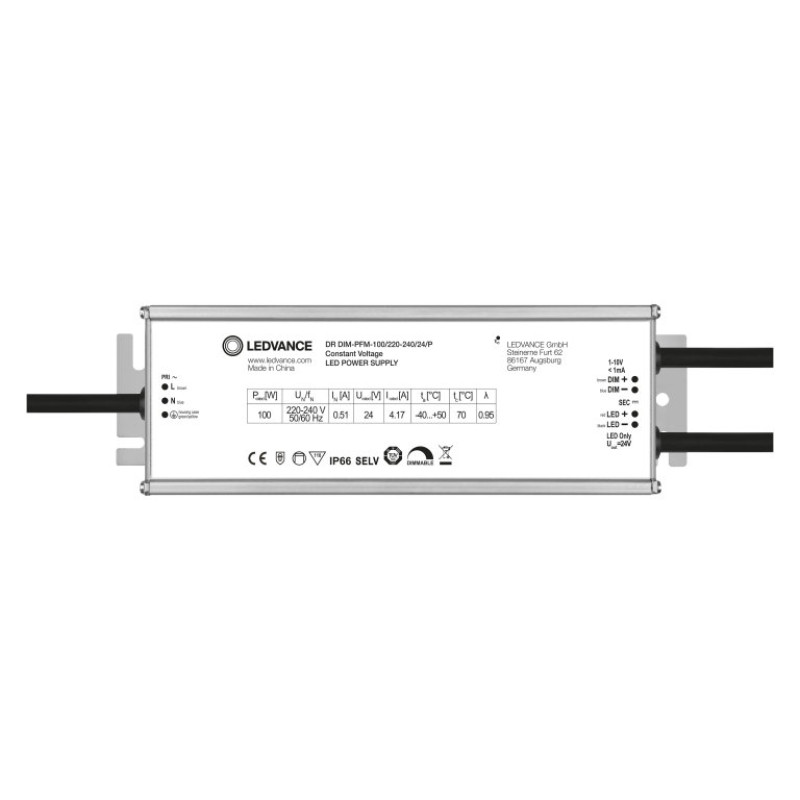 LED драйвер 10x1 100W 220-240V выходная 24V 4170mA DIM IP66 [4058075240070] DR DIM-PFM Osram