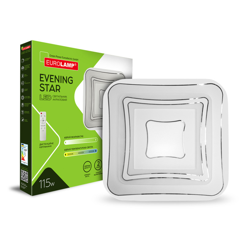 LED Світильник накладний 115W 230V 7850lm 3000-6500K 480x480x60mm DIM [4262380665538] LED-ALS-115W-T36 EUROLAMP