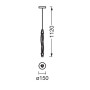 LED Світильник підвісний 18W 230V 2490lm 3000K 150x1120mm DIM [4099854461613] Osram DECOR SWIRL PEND VERT