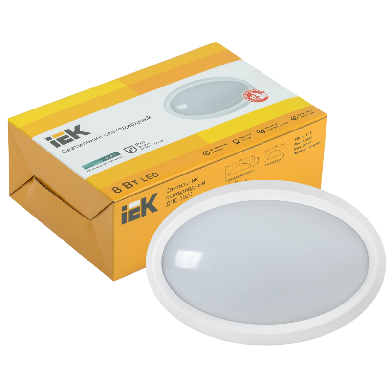 LED Светильник накладной 8W 220V 640lm 4000K 187x128x65mm IP65 [LDPO0-5020-08-4000-K01] УЕК ДПО 5020