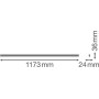 Cветильник LED линейный 20W 220V 2000lm 3000K 1173x24x36mm IP20 [4058075106314] Ledvance LN COMP HO 1200