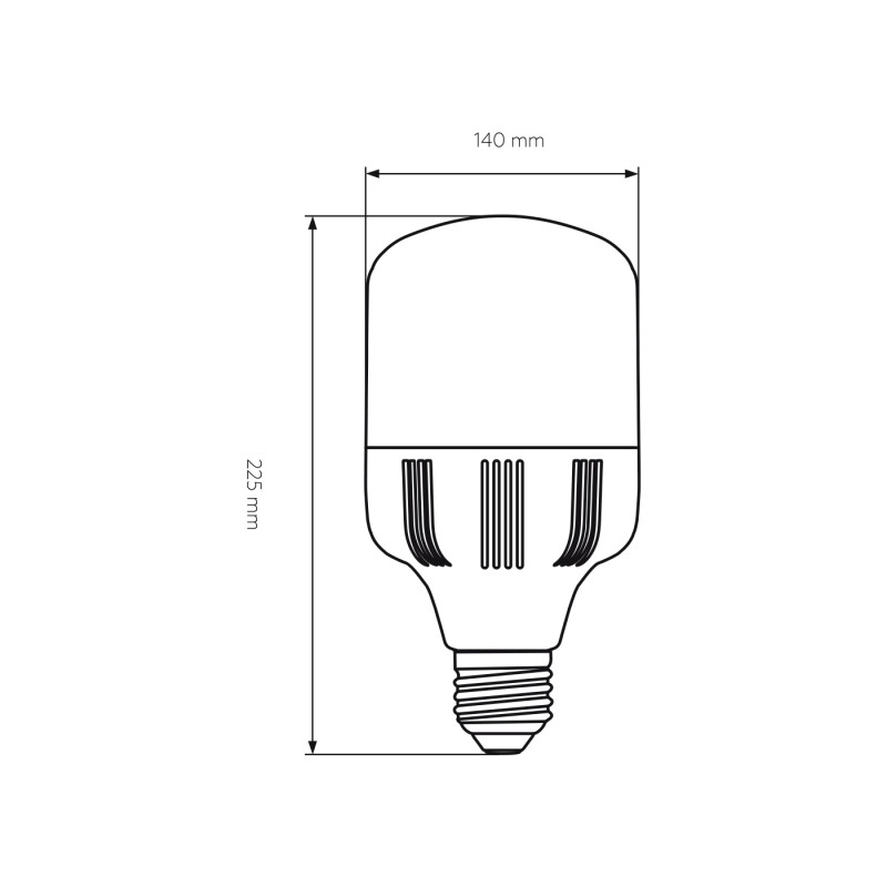 Лампа светодиодная 50W 220V 4500lm 6500K E40 140x225mm сверхмощная [4262380661011] EUROELECTRIC LED-HP-50406/T140(P)