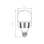 Лампа светодиодная 50W 220V 4500lm 6500K E40 140x225mm сверхмощная [4262380661011] EUROELECTRIC LED-HP-50406/T140(P)