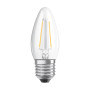 Лампа светодиодная филаментная 4.8W 220V 470lm 2700K E27 DIM 35х95mm свеча [4058075446878] LED CL OSRAM