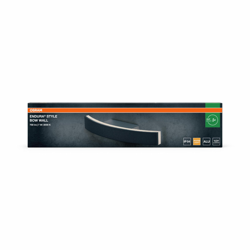 Світильник 7W 230V 280lm 3000K IP54 270x58x37mm [4099854453014] Osram ENDURA STYLE BOW