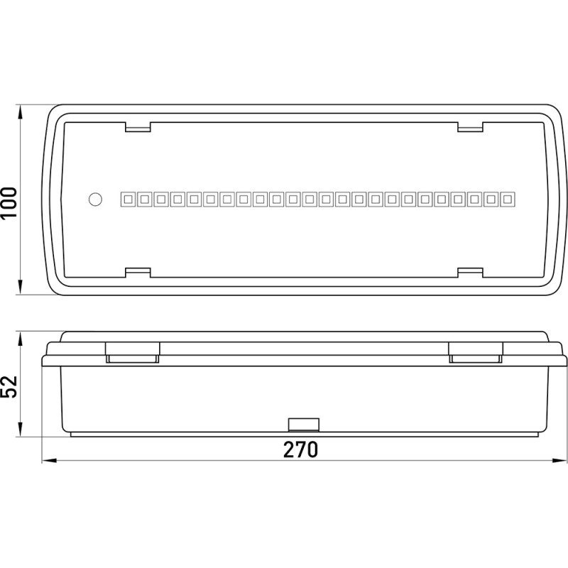 LED Светильник аварийный 2,5W 230V 200lm 3часа Li-ion 270x52x100mm IP65 не постоянный [l0660042] E.NEXT e.emerg.507L-24.led.Li.3h.IP65
