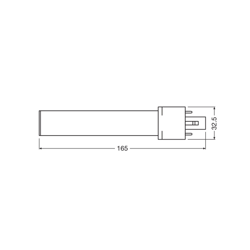 Лампа світлодіодна 4W 220V 500lm 3000K G23 165x32.3mm пряма [4058075557994] OSRAM DULUX LED S EM&AC MAINS