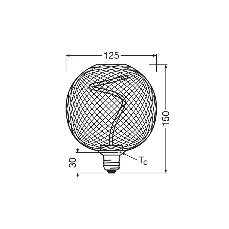 Лампа светодиодная винтажная 3.5W 220V 170lm 1800K E27 DIM 125x150mm филаментная [4058075840201] OSRAM LED DECO G125 GOLD