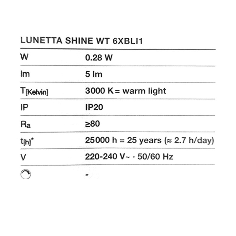 Ночник 0.28W 230V 5lm 3000K 60x90x60mm [4099854530654] Osram LUNETTA Shine с датчиком освещенности в розет.