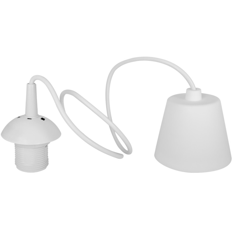 Светильник потолочный 220V E27 Ø37x60mm длина провода 1м белый [l0510013] E.NEXT e.save.pendant.p11.е27.white