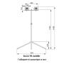 Прожектор LED 2x30W 230V 4800lm 6500K 820x1440x820mm со штативом черный/желтый [SLC2-30-IP65-TR-B] Delta SLC2-TR UEC