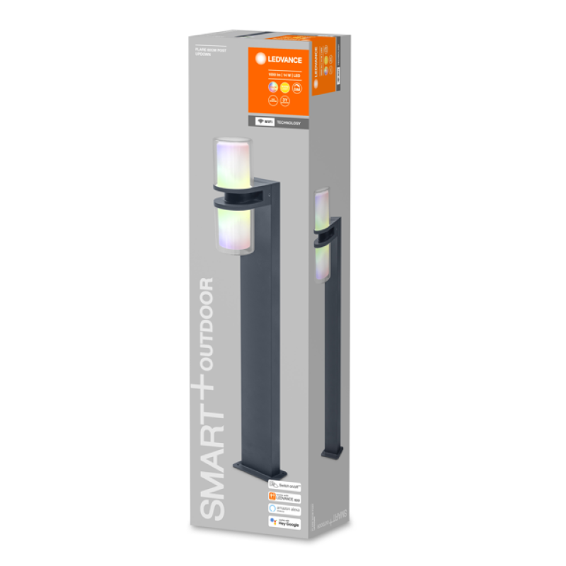 SMART светильник уличный 14W 220V 1350lm 3000K RGB WIFI 194х800х144mm [4058075564343] Ledvance Up Down Flare