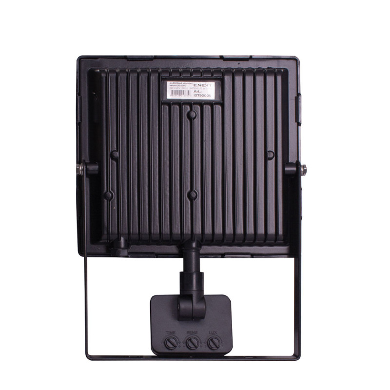 Прожектор LED 50W 220V 4000lm 6000K IP44 178x50x210mm з датчиком руху [l0790009] E.NEXT e.LED.flood.stand.sensor.50.6000